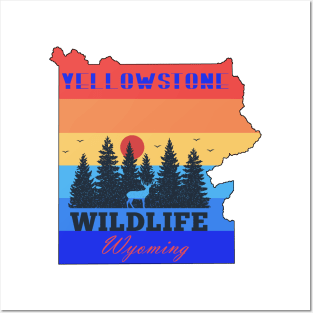 Wyoming Yellowstone National Park, Wild Life Posters and Art